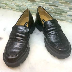 Nine West Garren Lug Sole Loafers Size 7